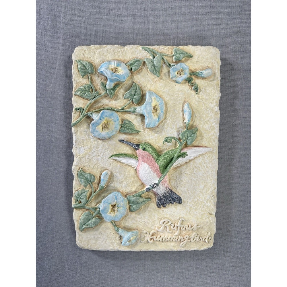 Vintage Avon 3D Decorative Wall Plaque Rufous Hummingbird 5"x7"